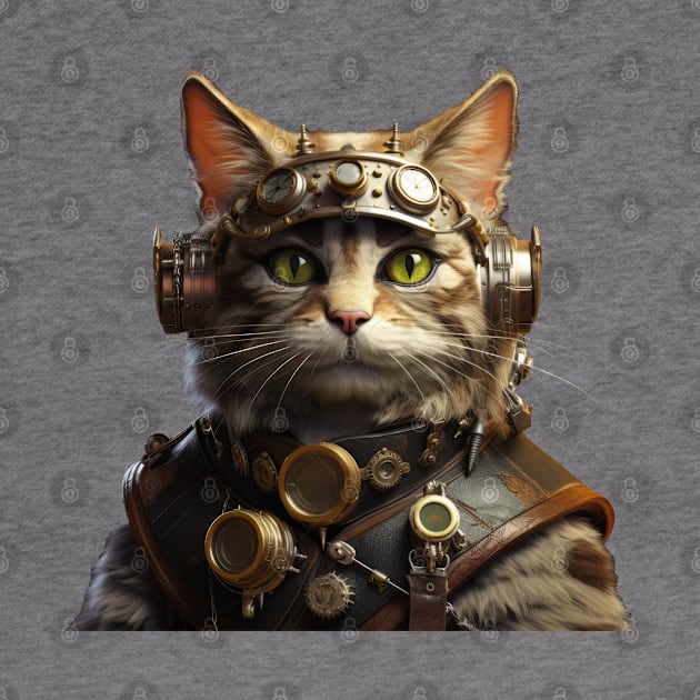 Steam and Whiskers: The Steampunk Cat Art by Lematworks